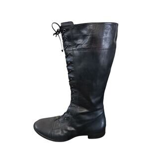 Via Spiga Gwendolyn Lace Up Knee Combat Boots Sz 11